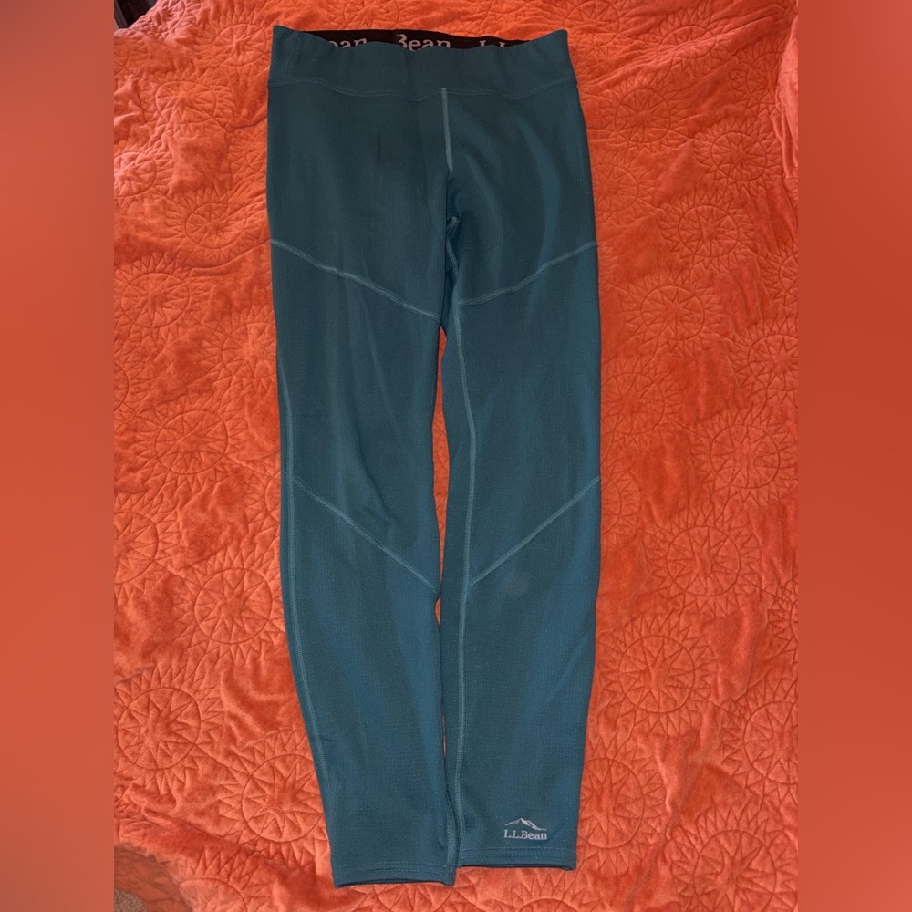 L.L. Bean❄️Women’s Heavyweight Base Layer Crew Top AND Pants in Spruce - Picture 12 of 15